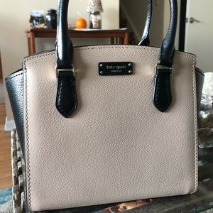 NWT Kate Spade Jeanne Beige/Black Sm Satchel